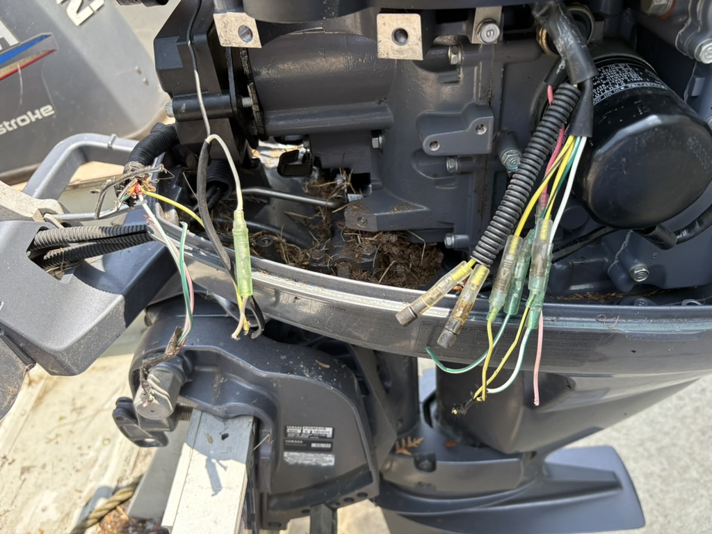 Boat wiring before — damage 3
