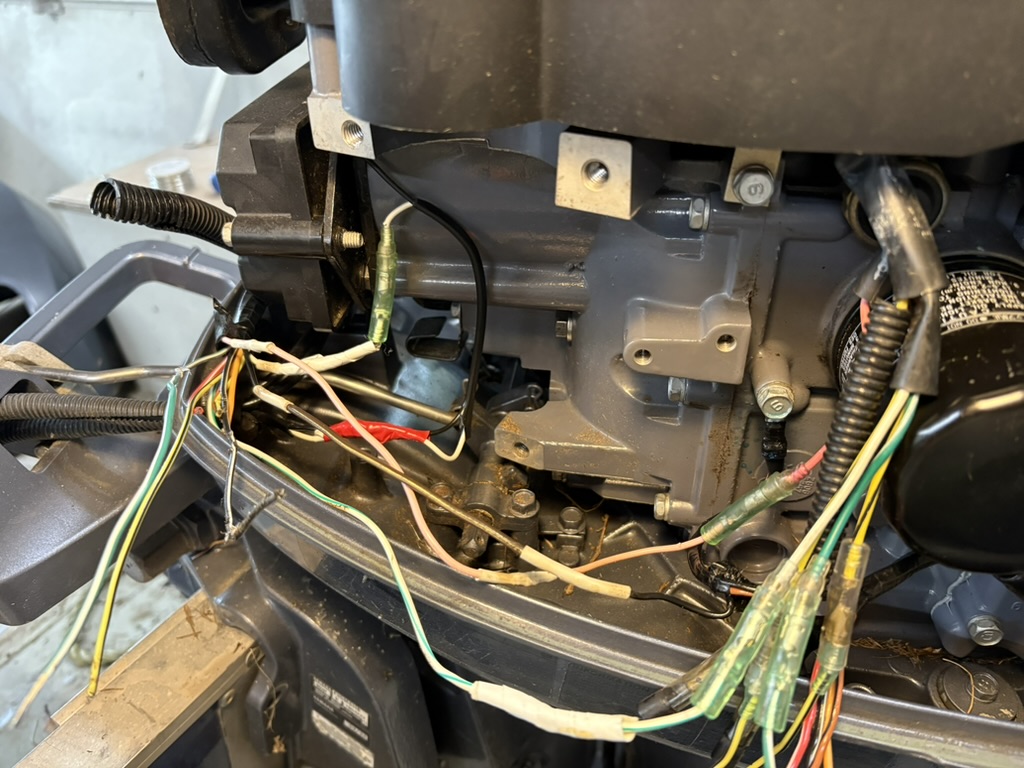 Boat wiring before — damage 2
